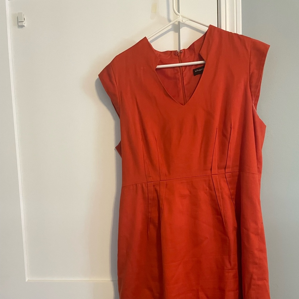 Beautiful Orange sheath dress with built in shaping